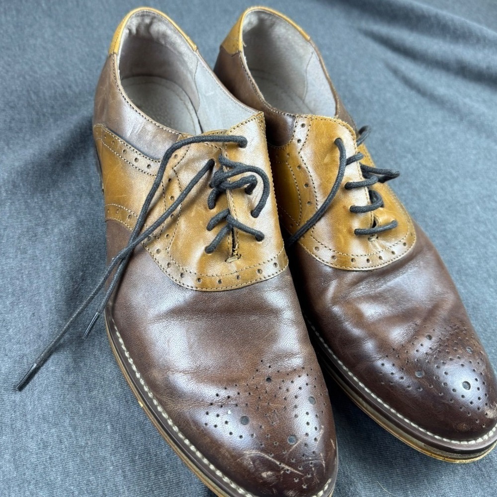 Johnston & Murphy Mens Dress Shoes Size 8.5M Leather Brown Oxfords - Picture 3 of 9